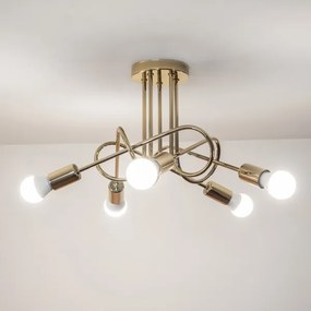 Felületre szerelhető csillár OXFORD 5xE27/15W/230V, arany