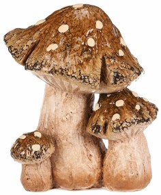 Őszi dekoráció Gomba, 13 x 10 x 14 cm, polirezín