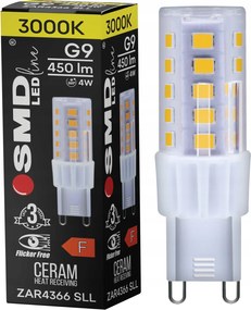 Led izzó G9 4W 450lm Hőszínű 3000K Energiatakarékos Lámpákhoz