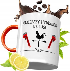 Narancssárga Bögre Vízvezeték Szerelőnek Ajándék fényképes nyomattal