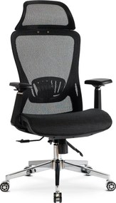 Forgószék ergonomikus kialakítással, fekete színben. LITOS