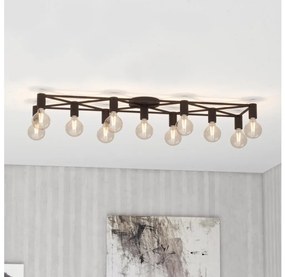 Eglo 43722 - Mennyezeti lámpa SPEKE 11xE27/40W/230V fekete