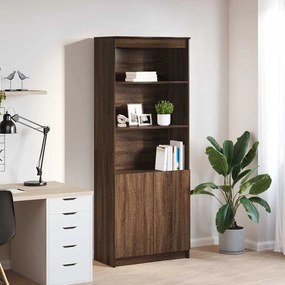 barna tölgy színű szerelt fa magasszekrény 70 x 35 x 180