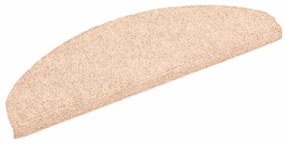 öntapadós lépcsőszőnyegek, 30 db, világosbarna, félkör alakú, nagy, 65 x 21 x 4 cm