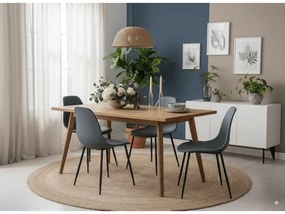 OSAKA palaszürke szék fekete lábakkal