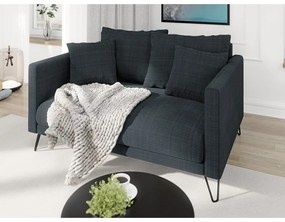 Sötétszürke zsenília kanapé 140 cm Freya – Ropez