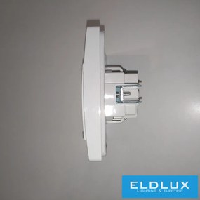 ELDGROUND 2P+F konnektor gyerekvédelemmel csapfedéllel Fehér IP44