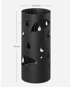 ANABEL fém esernyőtartó, 17x41cm, fekete SongmicsHome