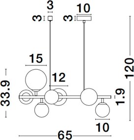 Függeszték Arany ODILLIA NOVA LUCE 9028858