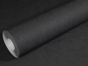 Tapéta Fekete Szövet utánzat Fekete Mosható tapéta Flizelina