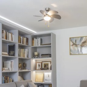 ZEVENTI - FAMARA mennyezeti ventilátor 1xE14/60W/230V szürke