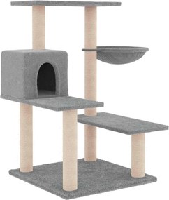 vidaXL világosszürke macskabútor szizál kaparófákkal 82,5 cm