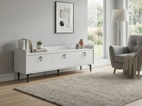 TV állvány PIENA 160 cm, fehér