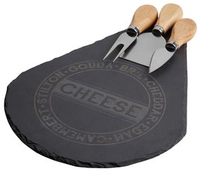 Szervírozó vágódeszka sajthoz, 3 késsel – Premier Housewares