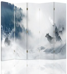 Gario Paraván Állatok télen Méret: 180 x 170 cm, Kivitelezés: Klasszikus paraván