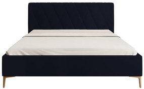 Franciaágy 160 cm Tikka 160  (tengerszkék + arany). 1099412