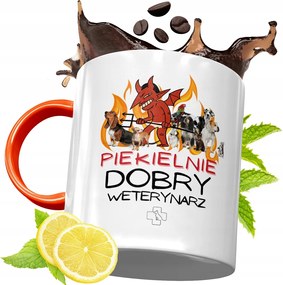 Narancssárga Bögre Állatorvosnak Ajándék fényképes nyomtatással