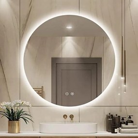 Universe Lighting LED tükör - fényerő + színhőmérséklet szabályozás - Ø 60 cm