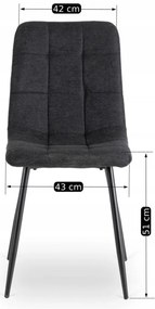Fekete Szövet Étkezőszék. PERU 2