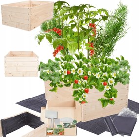 Magasított ágyás zöldséges láda virágtartó impregnáló 36x100x80