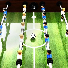 barna acél csocsóasztal 140 x 74,5 x 87,5 cm