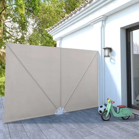 krémszínű összecsukható terasz oldalárnyékoló 300 x 200 cm