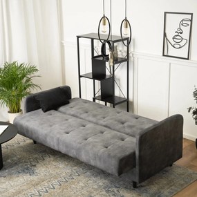 Sofa TIVOLI Szara Welurowa