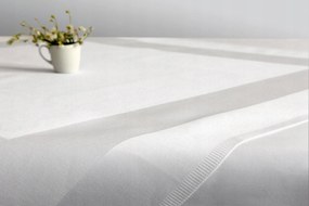 Fehér Abrosz 100% Pamut Varrás 150x220-AS Méretben