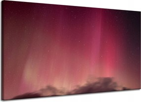 Vászonkép Kozmosz Északi fény Vörös égbolt Csillagászat 120x70