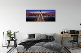 Canvas képek Varsó panoráma folyó híd 100x50 cm