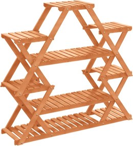 vidaXL tömör fenyőfa virágtartó állvány 110 x 25 x 105 cm