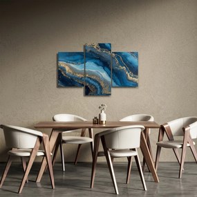 Kép - Kék márvány absztrakció (90x60 cm)