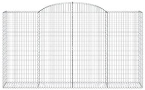 9 db íves horganyzott vas gabion kosár 300x50x160/180 cm