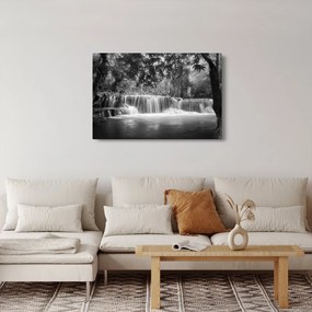 Kép - Fekete-fehér vízesés (90x60 cm)