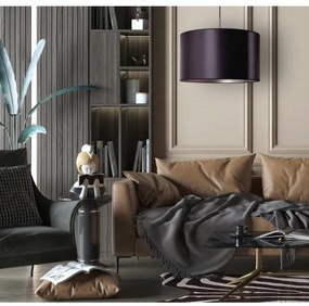 Duolla - Csillár zsinóron CANNES 1xE27/15W/230V á. 45 cm fekete/ezüst