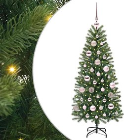 vidaXL Mű karácsonyfa 150 LED-del állvánnyal Zöld 120 cm PE és PVC