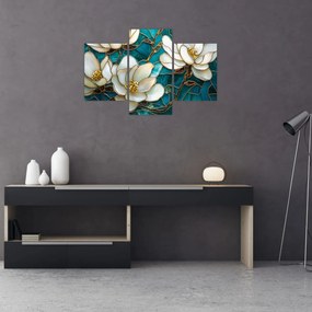 Kép - Ólomüveg magnóliával (90x60 cm)