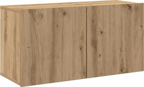 vidaXL kézműves tölgy színű falra szerelhető TV-szekrény 80x30x41 cm