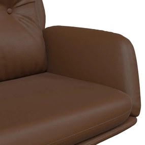 vidaXL barna valódi bőr pihenőszék