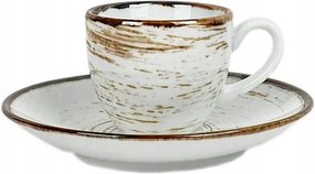 Nosztalgia Fehér Csésze Eszpresszó Csészealjjal 80 ml Alumínium Bogucice