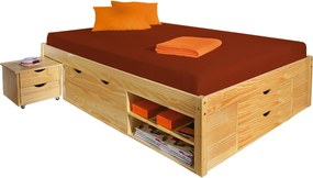 Multifunkcionális kétszemélyes ágy KLASA 160x200 - 
            lakkozott
          , 
            Tömör
          , 
            45
          x
            167
          x
            209
          cm