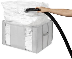 Vákuumos-megerősített textil ruhatároló doboz 56x42x33 cm Granit – Compactor