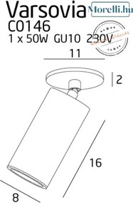 Mennyezeti Lámpa Bronz VARSOVIA MAXLIGHT C0146