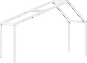 vidaXL fehér tömör fenyőfa gyerekágytető 203 x 80,5 x 142 cm