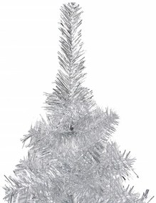 ezüstszínű PET műkarácsonyfa állvánnyal 240 cm