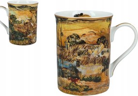 Gyönyörű Porcelán Bögre Vincent van Gogh nádfedeles kunyhók 360ml