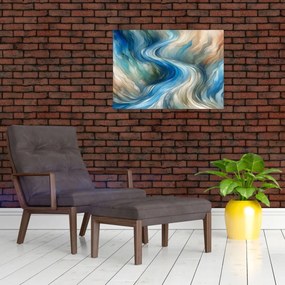 Üveg kép - Absztrakt áramlat (70x50 cm)
