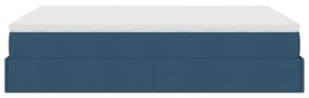 Ottomán ágykeret matraccal Kék 140x190cm anyaggal