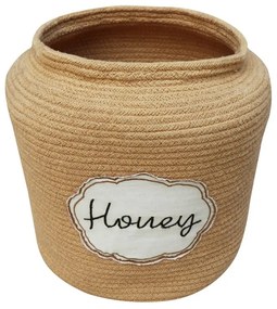 Világosbarna textil játéktároló kosár ø 28x27 cm Honey Pot – Lorena Canals