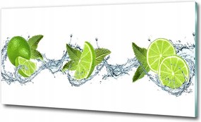 akril falikép virágok lime 100x50